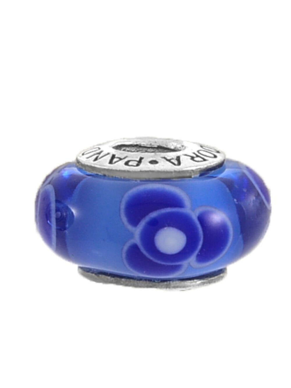 Pandora Sterling Silver & Blue Murano Glass Bead